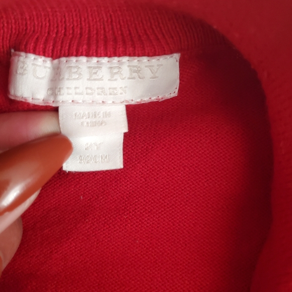 ❤ Toddler's Burberry pullover, cotton knit, half zip sweater ♥ - Picture 6 of 6